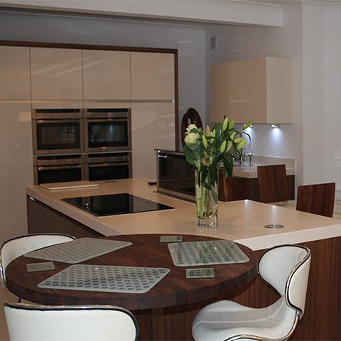 big, bright and beautiful kitchen design in bowdon finished kitchen