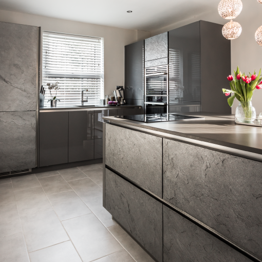 A Contemporary Sociable Kitchen with an island