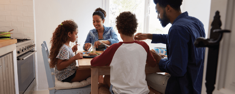 eating together with family